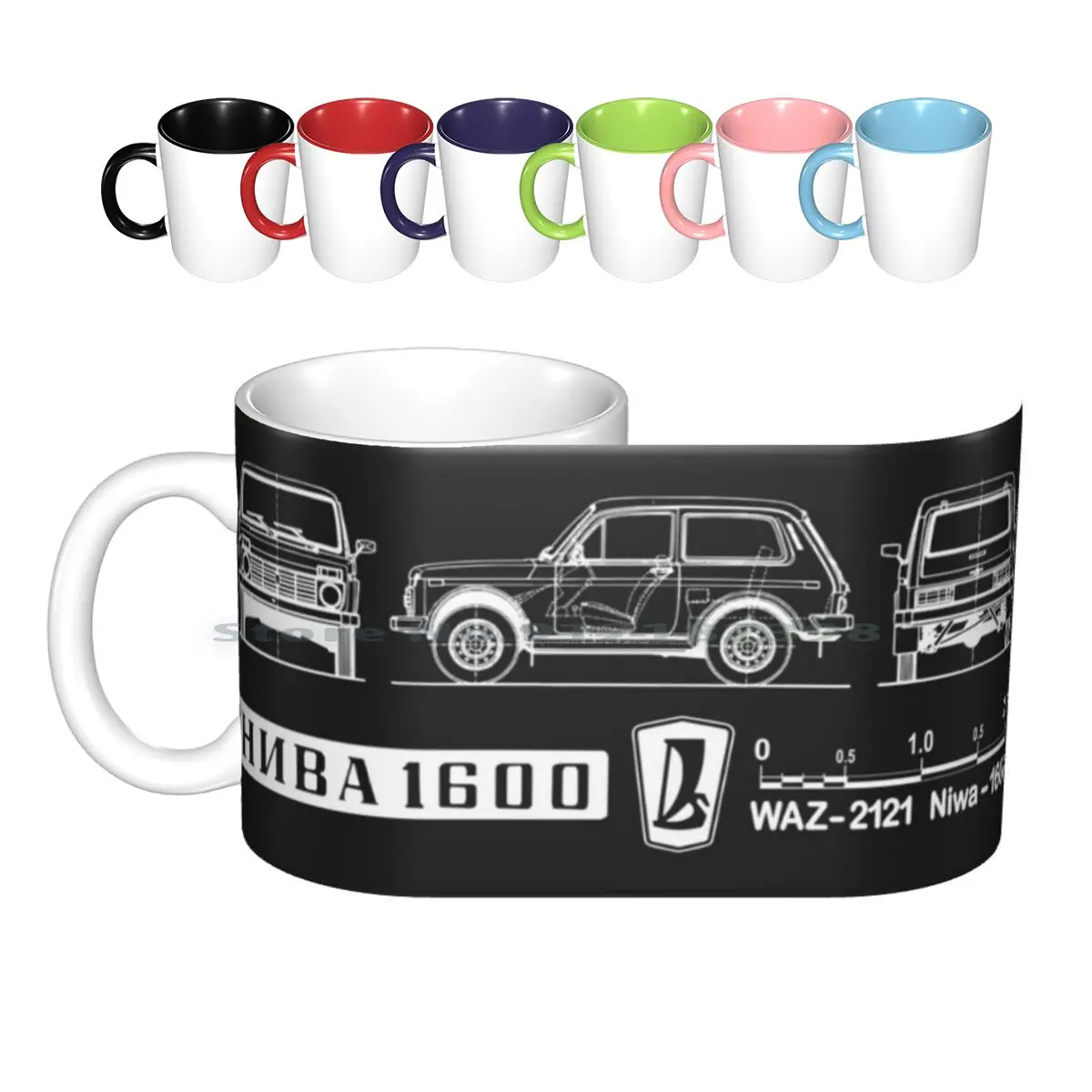 Lada Niva (Luce) Tazze In Ceramica Tazze Da Caffè Tazza Da Tè Al Latte Lada Niva Lada Niva Russia Auto Urss Sovietica Niwa Vaz Autocaz Off Road