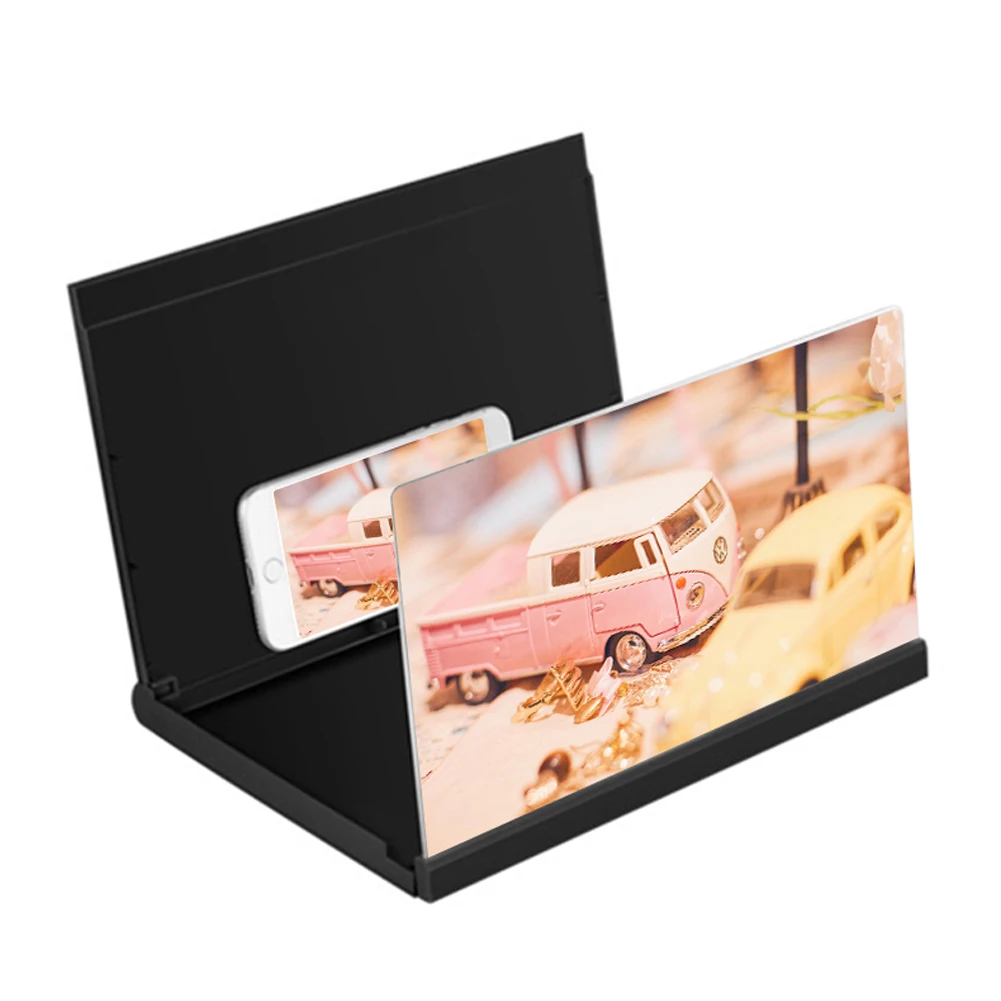 

12 Inch 3D Screen Magnifier Folding HD Movie Amplifier Cell Phone Holder Stand