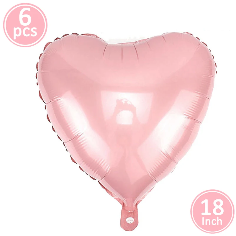 6pcs pink 16 дюймов фольга для дня рождения Воздушные Шары Баннер Сладкие 16 вечерние украшения для маленьких детей и взрослых мальчиков и девочек мой первый 1-й год поставки - Цвет: 6pcs pink