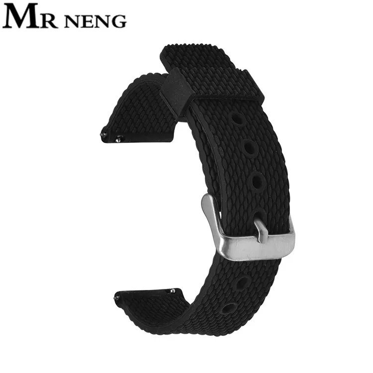 Силиконовый ремешок для часов Diver Watch Band резиновый ремешок для часов с матовой застежкой из нержавеющей стали ремешок для часов 18 20 22 24 мм - Цвет ремешка: Black