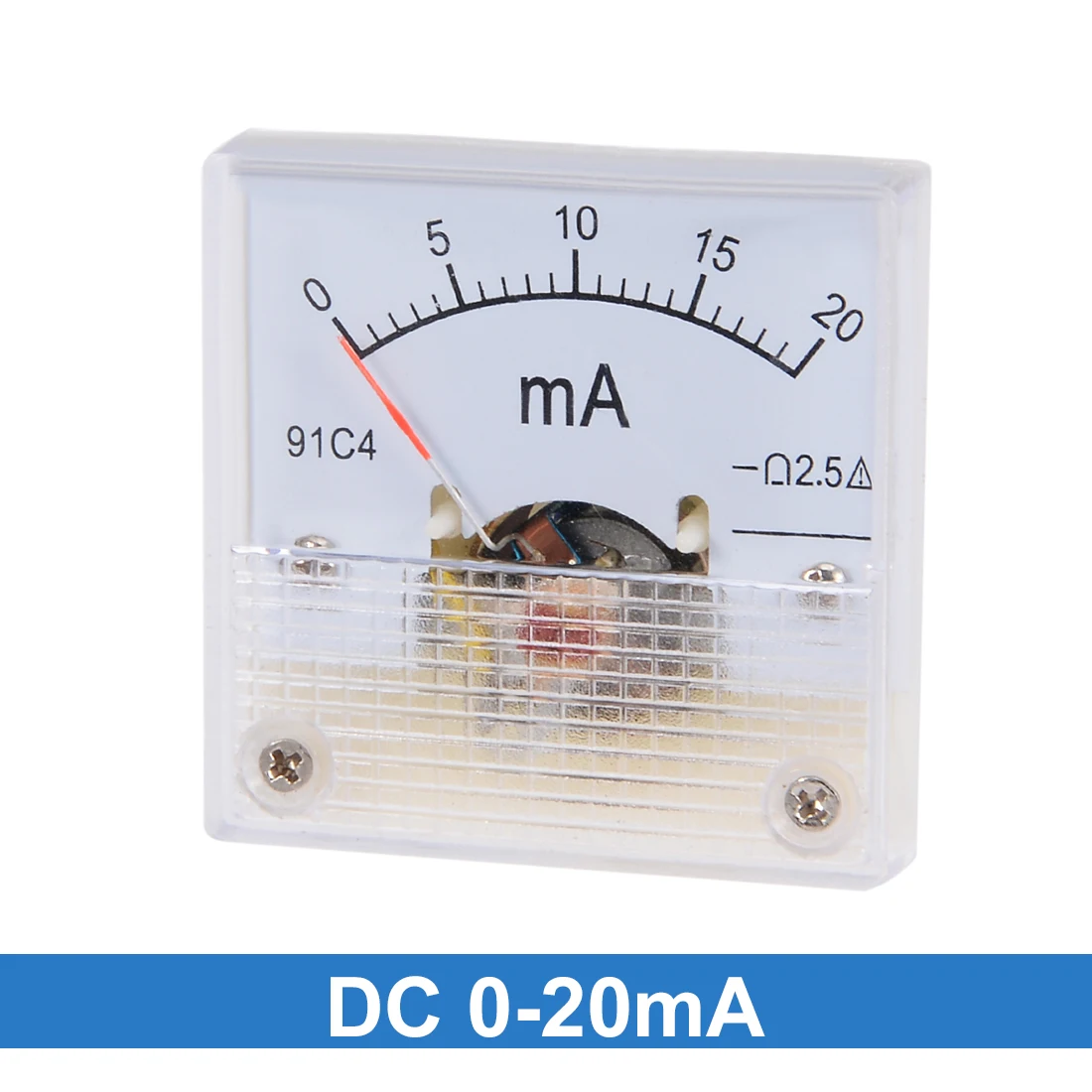 Uxcell Uxcell 1 шт. 85C1/91C4-A аналоговый ток Панель метр DC 5mA-20A Амперметр для тестирования цепи Амперметр тестер Калибр