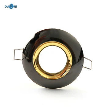 

Round shape black aluminum spot lamp with LED bulbs recessed downlight GU10 for indoor decor