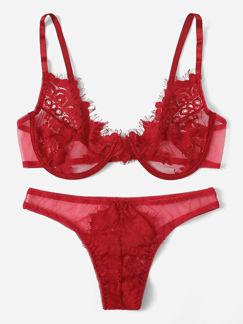 Модное женское сексуальное белье Babydoll, кружевной бюстгальтер, набор, стринги, вечерние, нижнее белье, ночное белье, Прозрачное Бикини