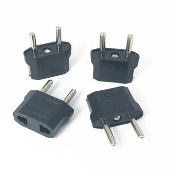

100Pcs/lot US/USA to European Euro EU 2 Round Pin Plug Socket Travel Charger Adapter Plug Outlet Converter Adapter