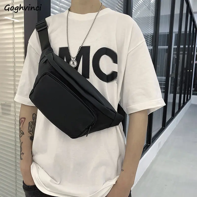 

Men Chest Bags Fashion Streetwear Hip-hop Multi-function Outdoor Waist Bag Nylon Simple Students Unisex All-match Daily Chic Ins