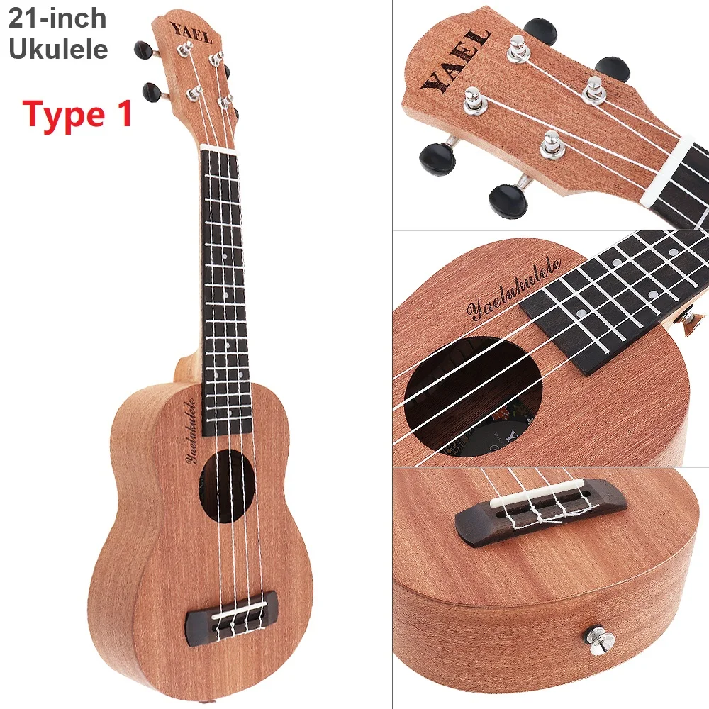 21 / 23 / 26 Inch Concert Ukulele Hawaiian Guitar Four String Guitar Mahogany Wood Ukulele as Birthday Christmas Gifts ukulele set