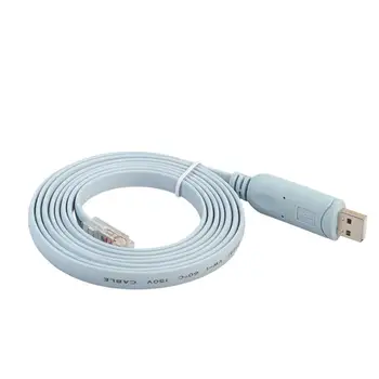 

6ft USB RS232 Serial RJ45 Console Adapter Flat Cable for Cisco Router FTDI