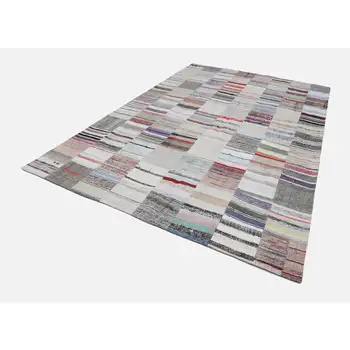 

248x369 Cm Beige Handmade Rugs Patchwork Rug-8x12 Ft