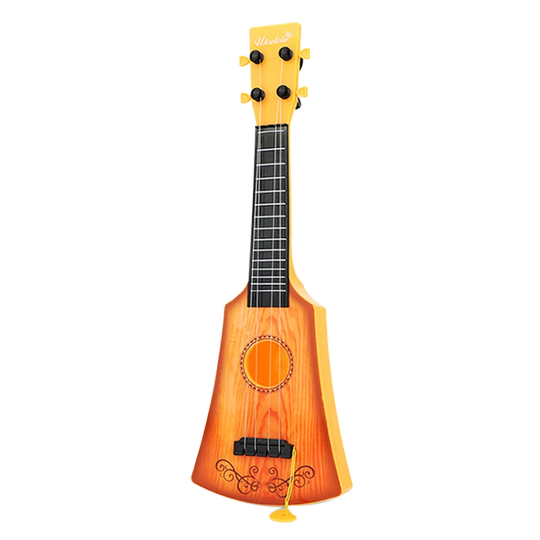 

17 Inches Children Instrument Simulation Sector Ukulele Playable Musical Toy with String - Burlywood