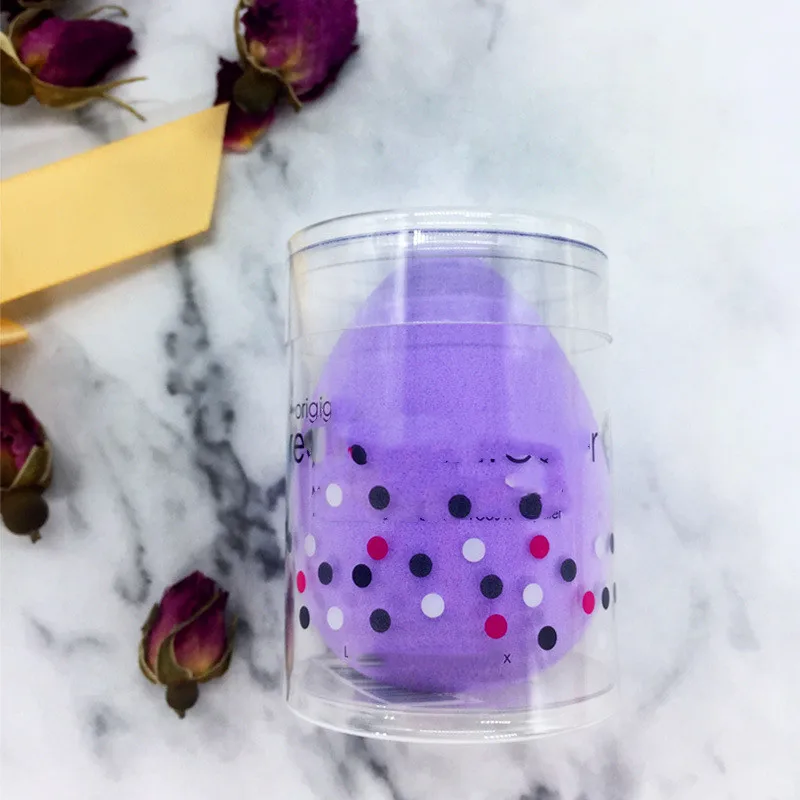 Purple Спонж для макияжа, косметический спонж, пудра, спонж, форма капли воды, гладкая губка, косметический инструмент, спонж для макияжа - Цвет: Purple