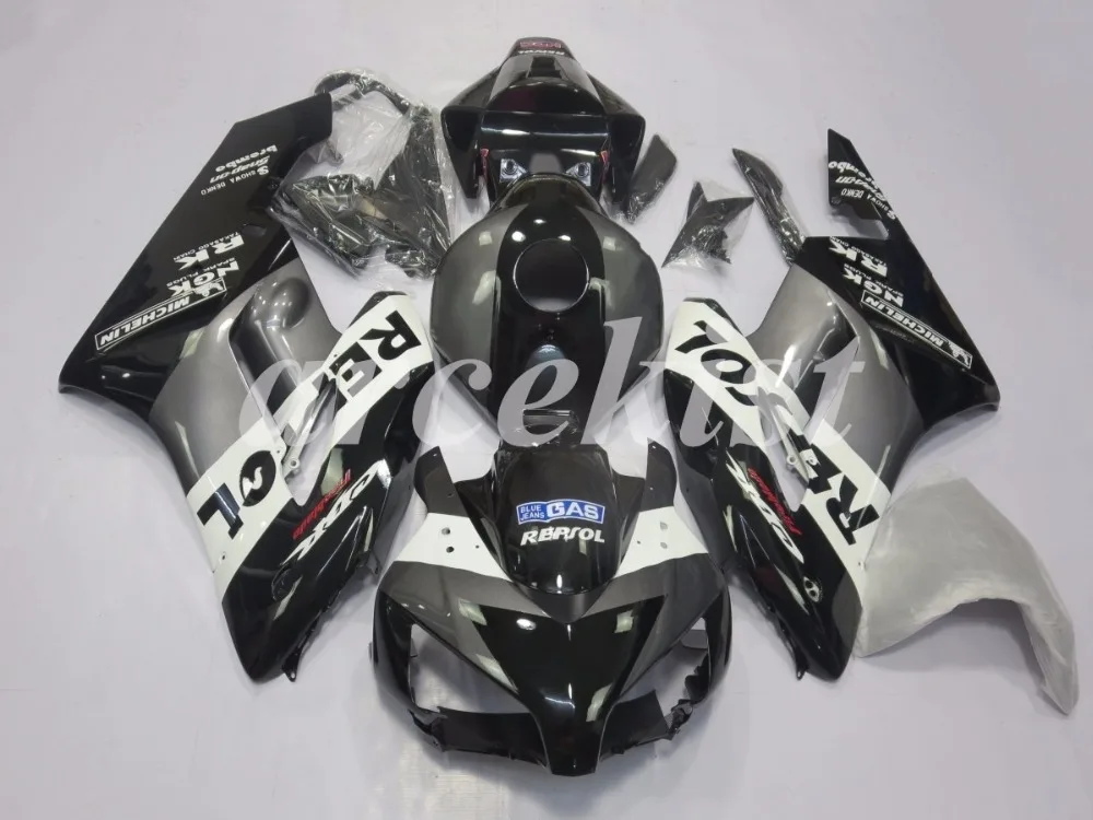 Лидер продаж литьевая Форма ABS полный обтекатель комплект Подходит для Honda CBR1000RR 04 05 2004 2005 Кузов Набор на заказ белый черный