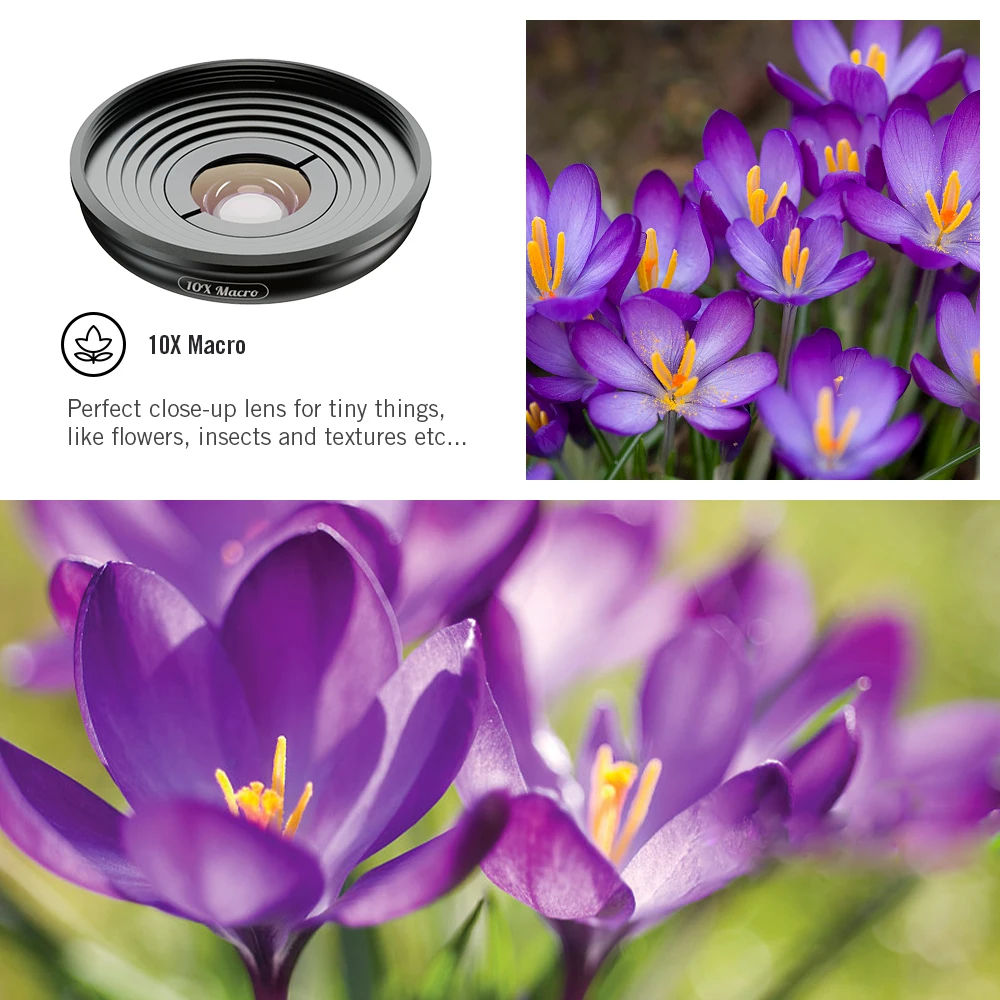 APEXEL 4K Lens Kit 5 in 1 Camera Portrait Wide