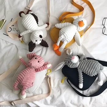 

Cute 3D Doll Design Women Crossbody Bags Small Handbags Phone Bag for Girl Canvas Shoulder Bags Harajuku Messenger Bag Purses
