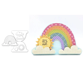 

JC Rainbow Clouds Shape Metal Cutting Dies DIY for Scrapbooking New Design Die Cut Handmade Stencil Craft Mold Mould Model Decor