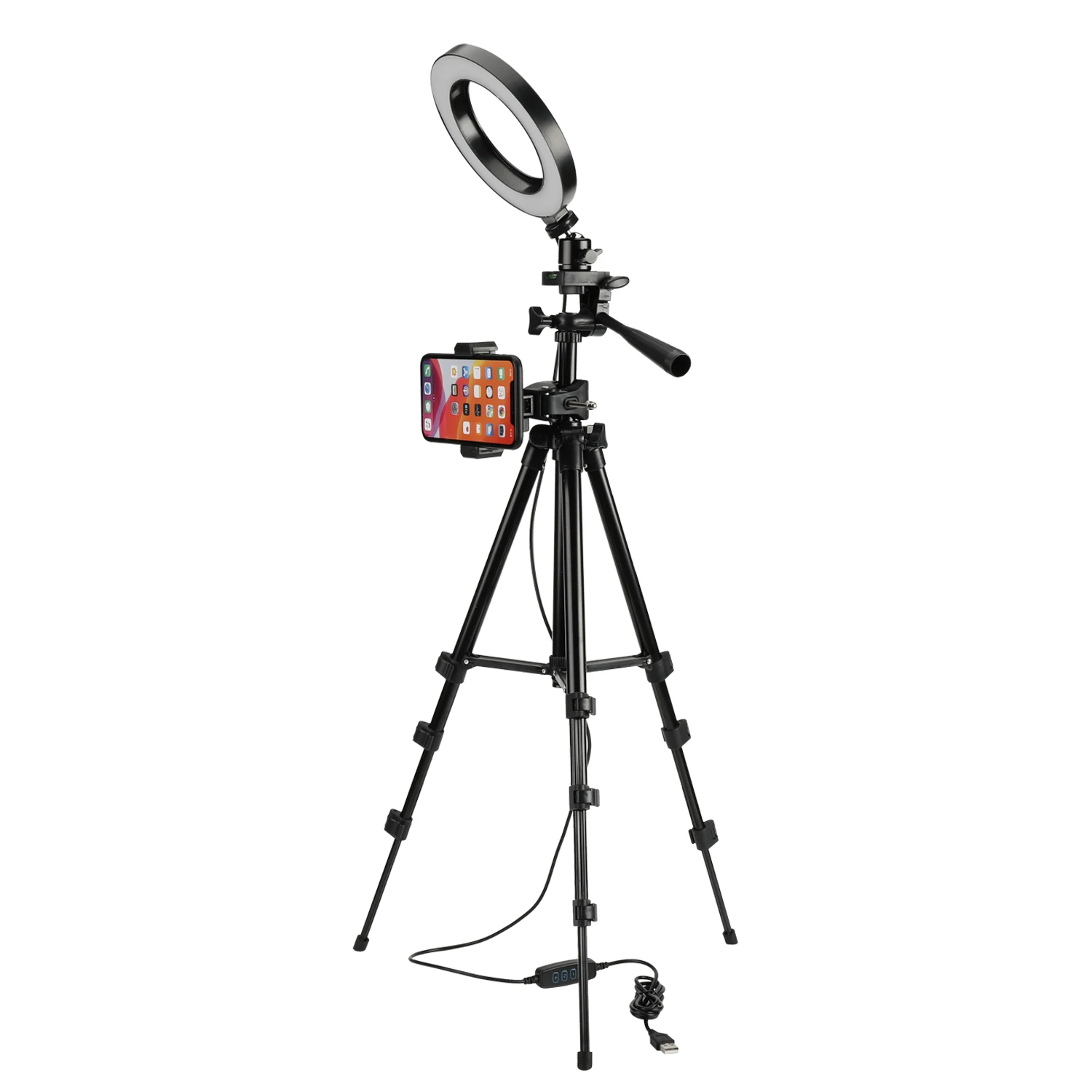 Портативный Камера кольцевой светильник для фотосъемки светодиодный селфи видео светильник для макияжа, кольцевая лампа с штатив-Трипод стойка кронштейн и зажимом для телефона