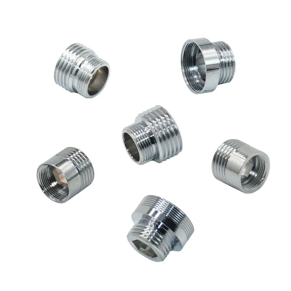 Silver 1/2" M16 M17 M18 M19 M20 M22 M24 M28 M32 Thread Connector Brass For Faucet Conversion Repair Tap Adapter 1pc