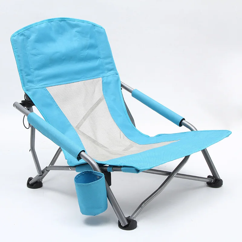 Low Folding Chair Lightweight Portable Outdoor Camping Beach Festival With Bag 