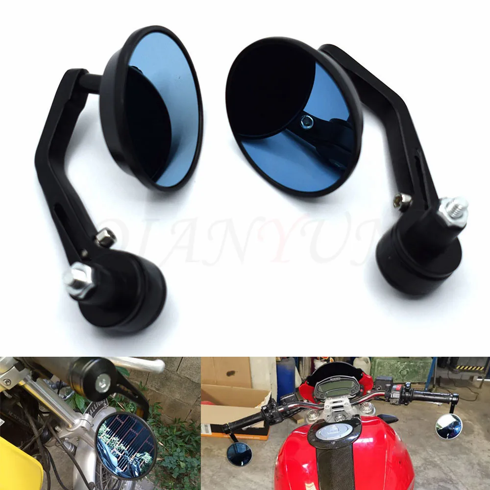 

Universal 7/8" motorcycle rear view mirror side mirror handle rod end mirror For kawasaki ZX6R ZX636R ZX6RR ZX10R Z1000 VERSYS