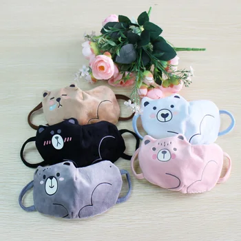 

Cute Bear Mouth Mask Children Kids Winter Cotton Warm Dustproof Masks Creative Cartoon Mouth Face Muffle Respirator Anti Dust