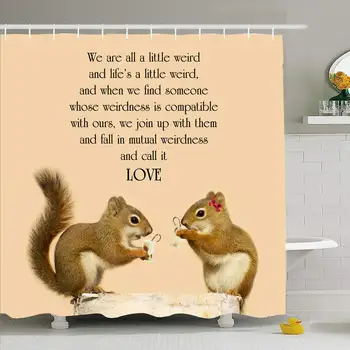

Shower Curtain Set with Hooks 72x72 Inspirational Inspirationalquote Quote Closeup On Love by Advice Dr Animals Text Wildlife