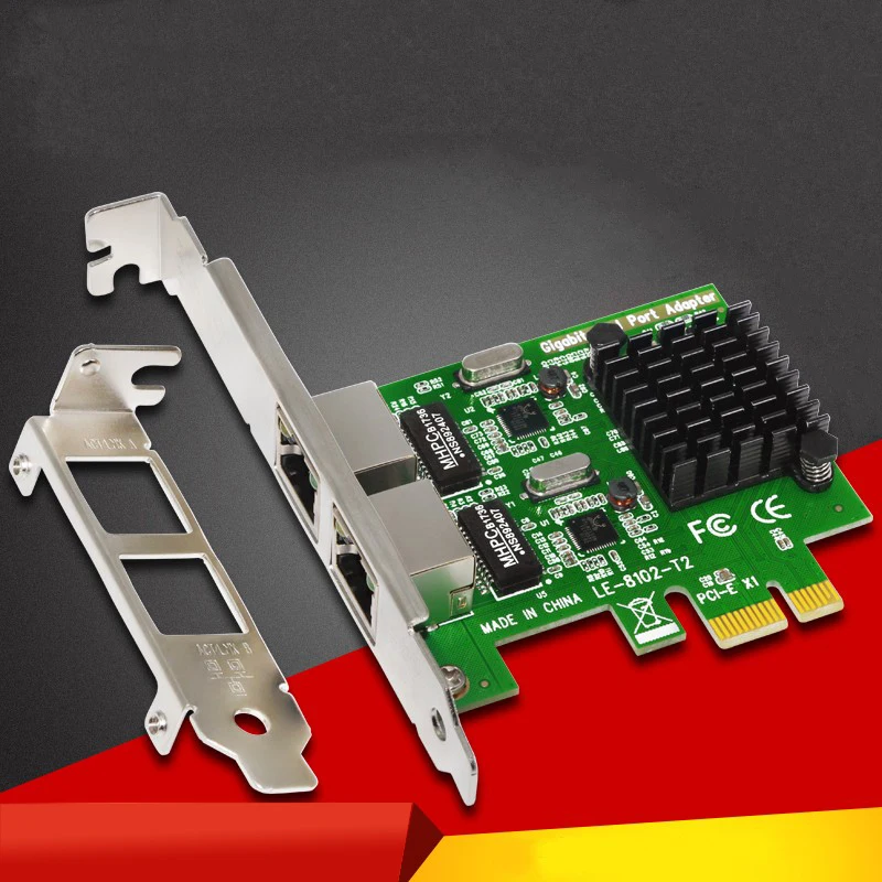 Высококачественная сетевая карта Gigabit Ethernet PCI-Express сетевая карта 1000 м PCIE 2 порта RJ45 NIC сервер Lan адаптер для настольного ПК