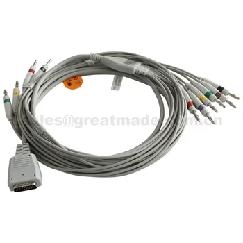

EKG cable 10-lead for ShangHai Kohden ECG-6511, 6403，ECG-6151, 6504，8110P/k. 6353 ecg cable leadwires