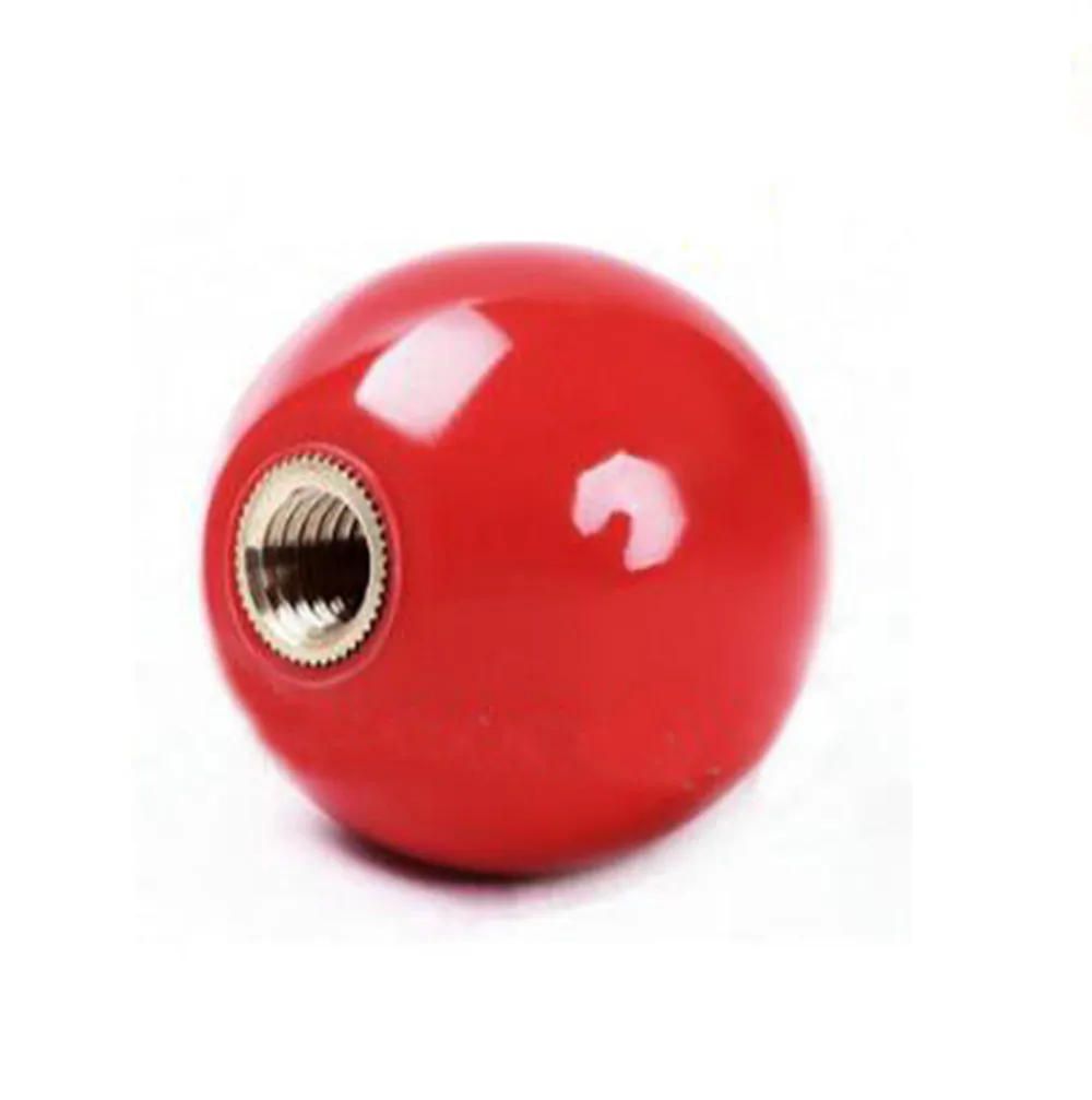 M4/M5/M6/M8/M10/M12/M14/M16 Thread 16/20/25/32/35/40/50mm Metal Threaded Round Machine Handles Drilled Balls Knobs Red 10pcs machine tool knobs