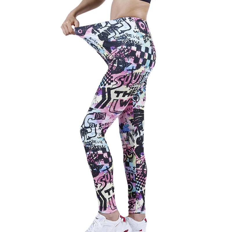 VISNXGI Women Workout Leggings Push Up Fitness High Waist Flower Print Pattern Summer Spring Autumn Pants Ankle-Length Bottom workout leggings Leggings