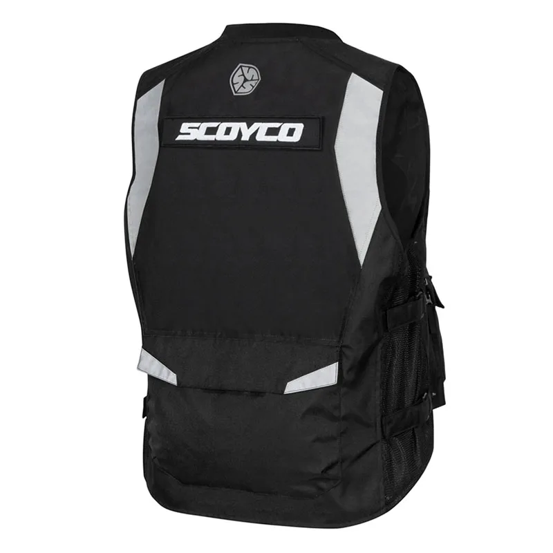 SCOYCO Motorcycle Reflective Safety Clothing Jacket Motocross Back chest Protective