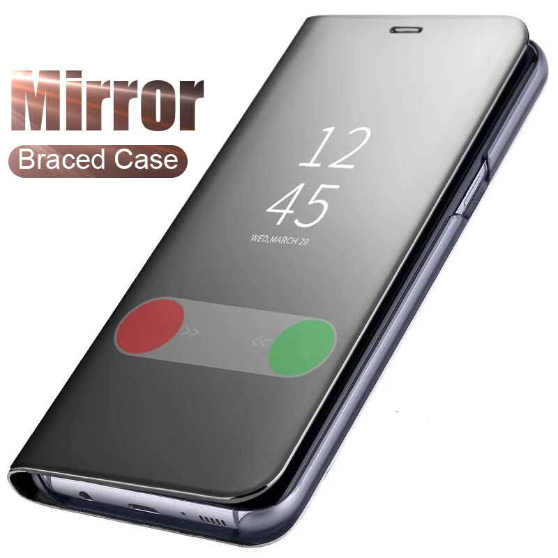 Зеркальный чехол для XiaoMi Redmi Note 7 откидной кожаный чехол-подставка PocoPhone F1 Mi 8 SE A1 A2