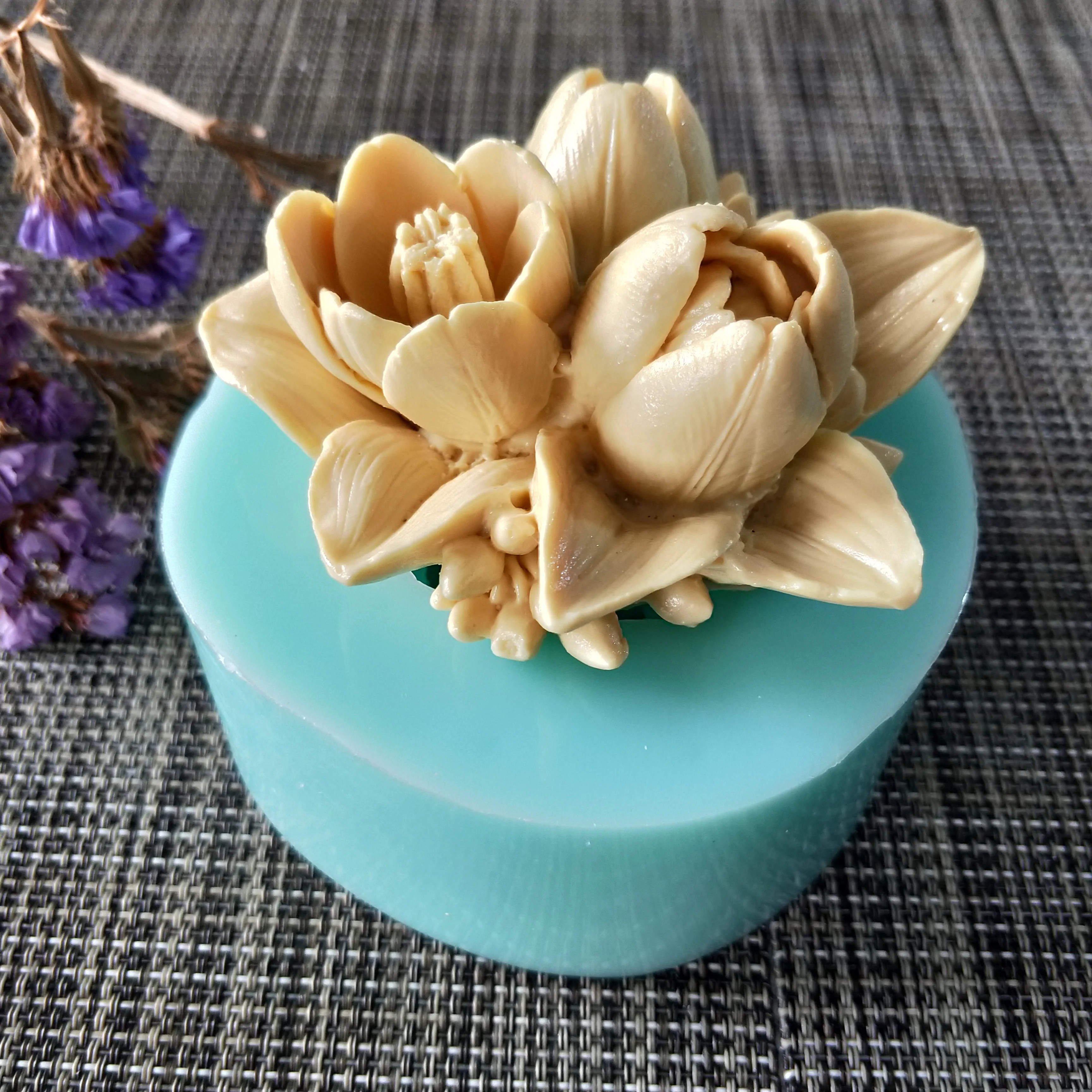 3D Silicone flower mold cake decoration Rose flower shape soap silicone  molds cake molds candle aroma