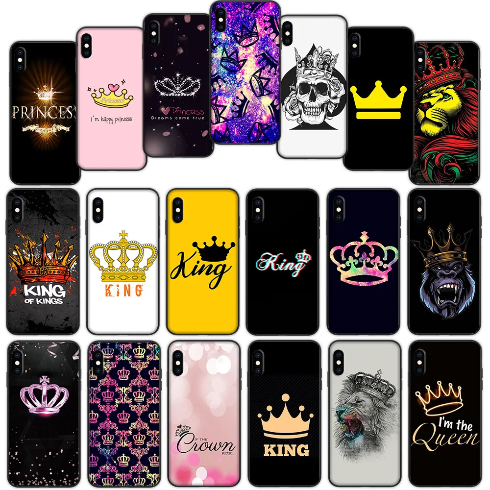 Мягкий чехол King Princess Crown для iPhone 7 8 6 6S 5 5S SE Plus | Мобильные телефоны и аксессуары
