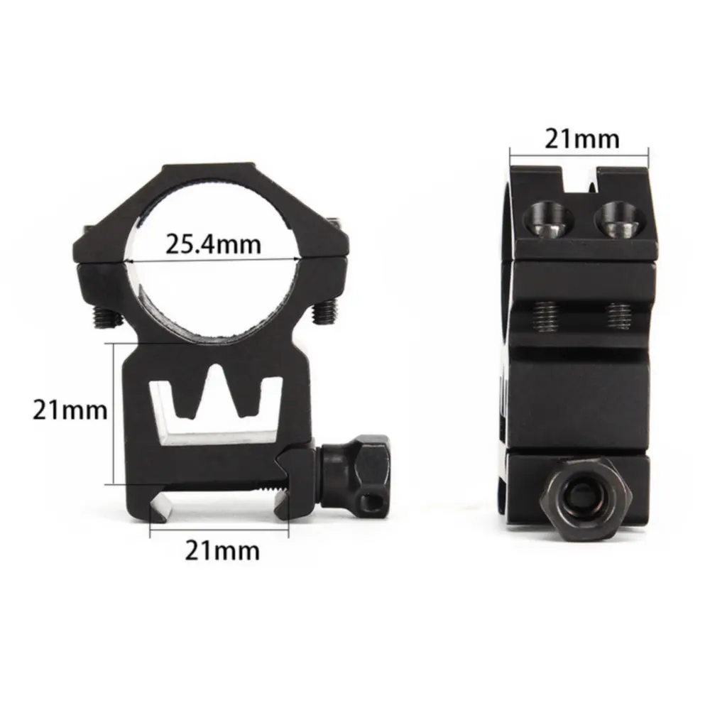 Стиль охотничий прицел крепление аксессуары 25 мм " /2 шт Универсальный Высокий профиль 20 мм Пикатинни Вивер скопы кольца
