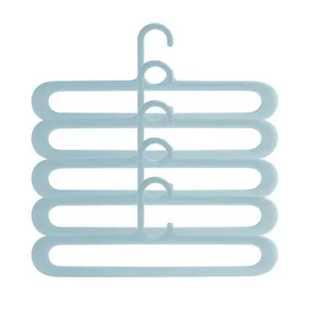 

5pcs Trouser Skirts Closet Organizer Traceless Portable Wardrobe Clothes Hanger Bedroom Storage Rack Space Saving Non Slip