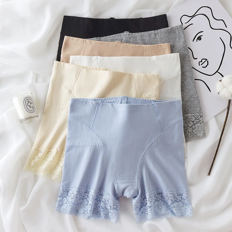 

Summer Women Thin Breathable Safety Shorts Under Skirt Lace Pants Plus Size Hotpants Cotton Boy Shorts for Women M L XL XXL