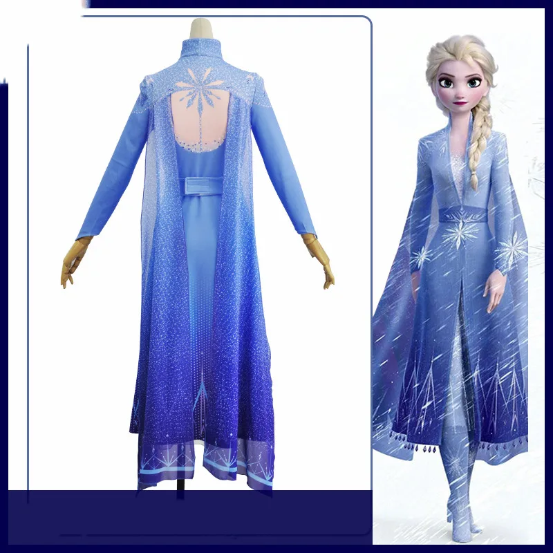 Нового фильма «Холодное сердце» 2 принцесса платье Эльзы Косплэй, костюмы на Рождество, День рождения костюмы на Хэллоуин для детей девочек Для женщин