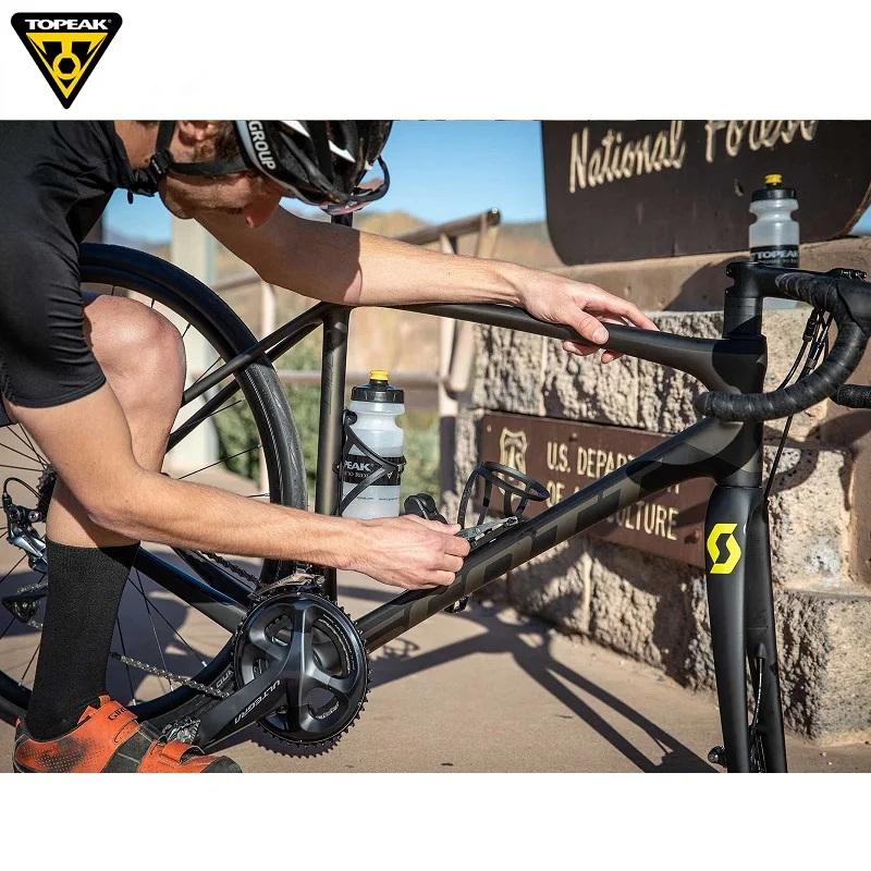 Topiak NINJA CAGE MTB велосипедный держатель для бутылки дорожный велосипед Bidon подвесной светильник для велосипеда бутылка для воды с 2 шт. рычагами для шин