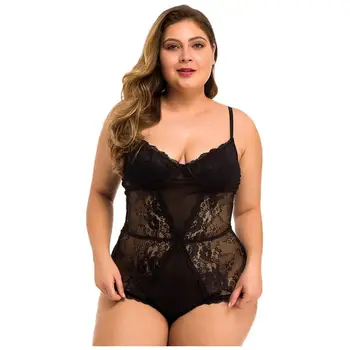 

Women Underwear Set Sexy Bra Set Lace Plus Size Pajamas Lingerie Set Sleepwear Bodysuit Jumpsuit кружевное белье #2A09