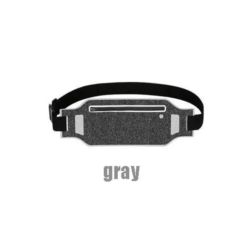 gray-YBD-003 Профессиональная сумка для бега, пояс, спортивный ремень, мобильный телефон, для мужчин и женщин, скрытая сумка, сумки для спортзала, Беговая поясная сумка на талию - Цвет: gray-YBD-003