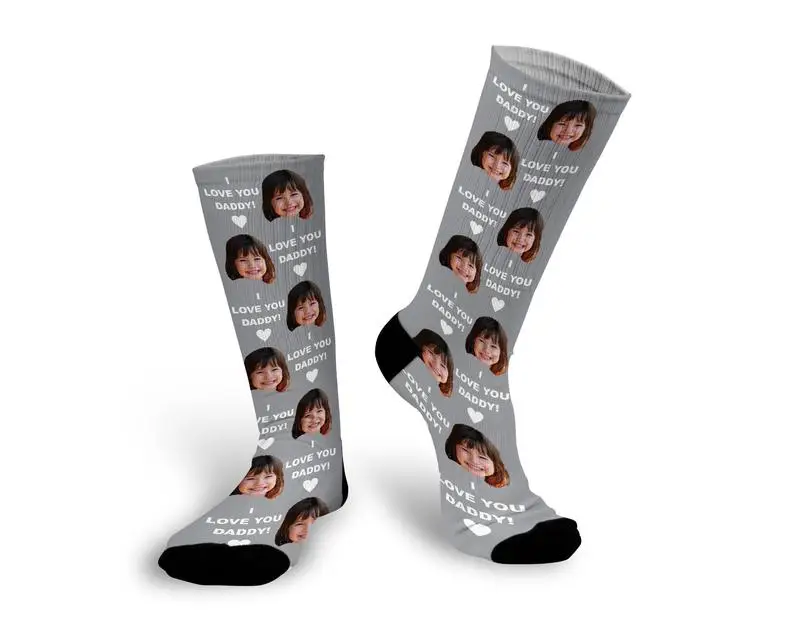 Индивидуальная печать ваших фото, носки для лица, персональные длинные носки, цветные носки для мужчин и женщин, забавные новые носки, подарки