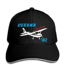 Maglia Cessna 182 Skylane самолет Aeronautica Aereo Aeroplano пилот Фирменная Новинка человек подходит Бейсбол Кепка с прямым козырьком остроконечные