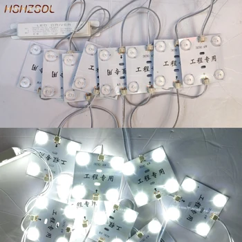

High brightness 8PCS/lot SMD 3030 4 LED Module 220V white/warmwhite square led module lighting for sign letter lighting box