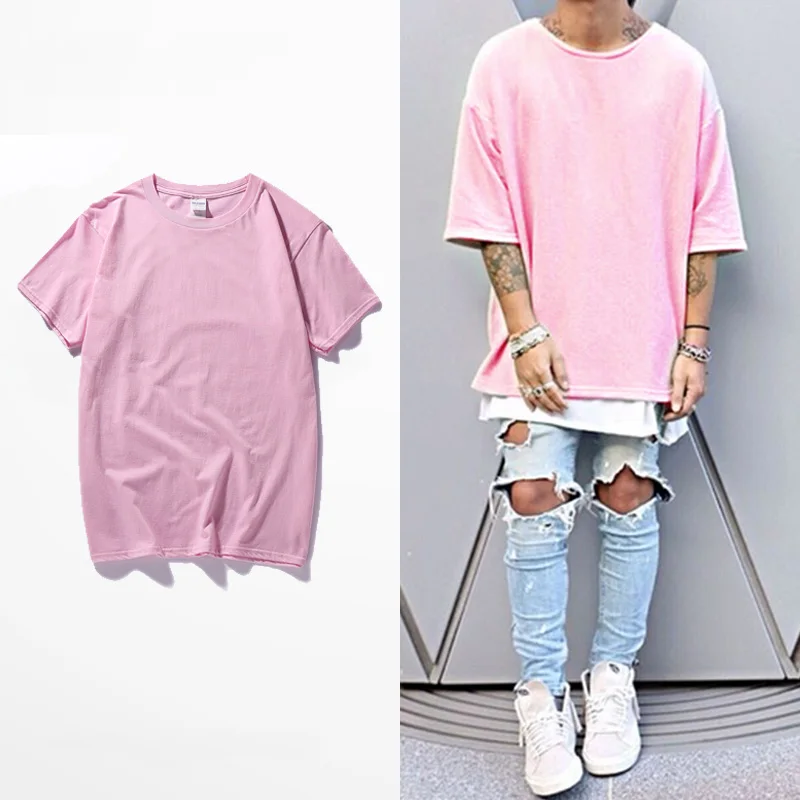 pink t shirt men's style