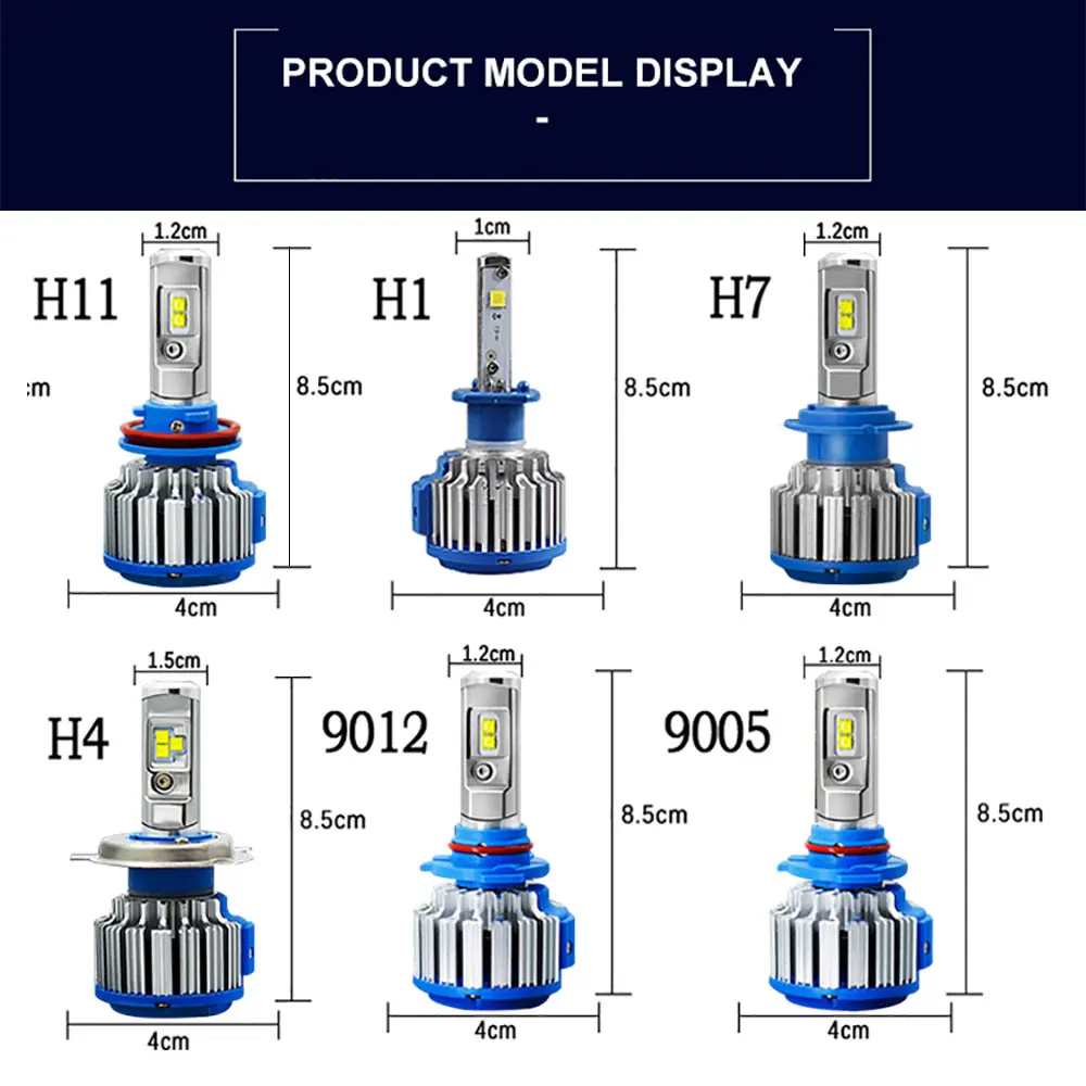 Супер яркие светодиодные фары H7 H4 ZES чипы Turbo Canbus H1 H3 H8 H11 9005 9006 9012 комплект