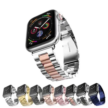 

Stainless Steel Watch Band For Apple Watch Bands Series 4 40mm 44mm Bracelet Buckle Strap for iwatch 3 2 1 Bands 38 mm 40 mm