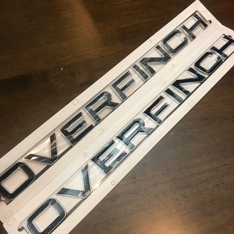 Хромированная черная карбоновая эмблема с буквами для Range Rover OVERFINCH автомобильный