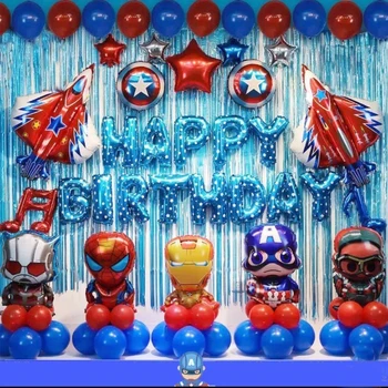 

Super Hero Film Ballons Spider Man Ballons Birthday Party decorations Children Party Delivers Baby shower Globos Children toys