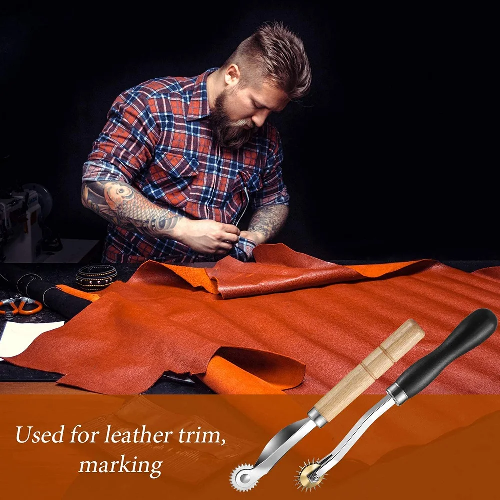 4 шт. инструменты для шитья колес кожаная ткань инструмент вышивания зубчатые