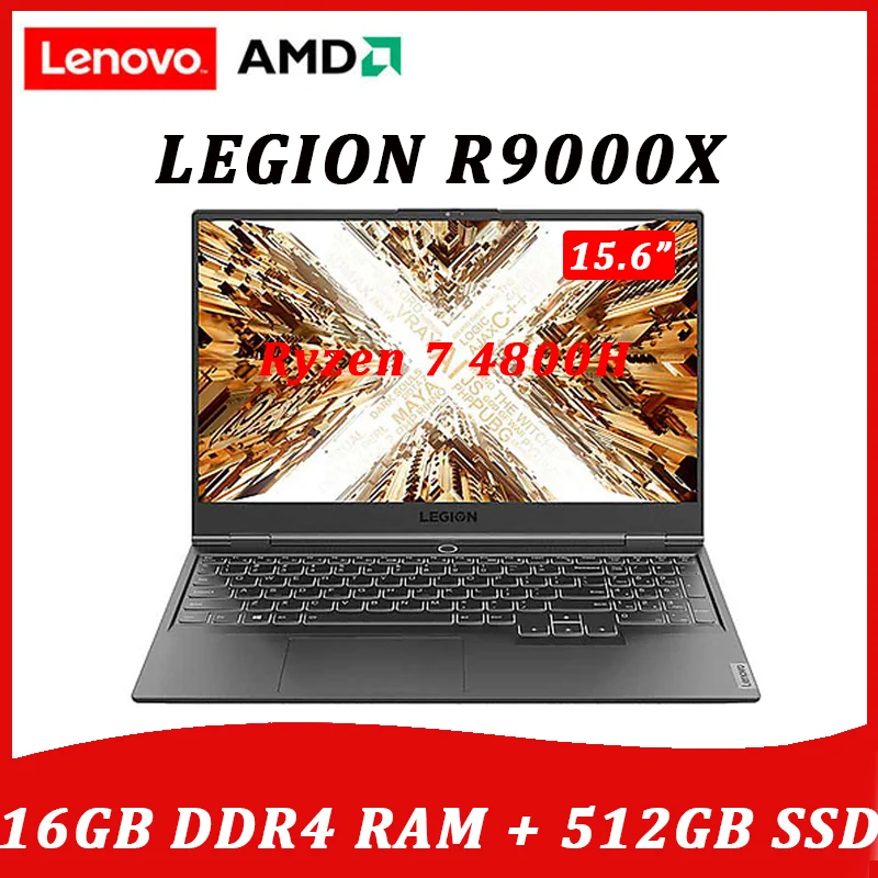 Lenovo Legion AMD R9000X 2021 новый Windows 10 Ryzen7 4800H GTX/RTX 16 Гб RAM 512G SSD 15 6 дюймов IPS экран игровой