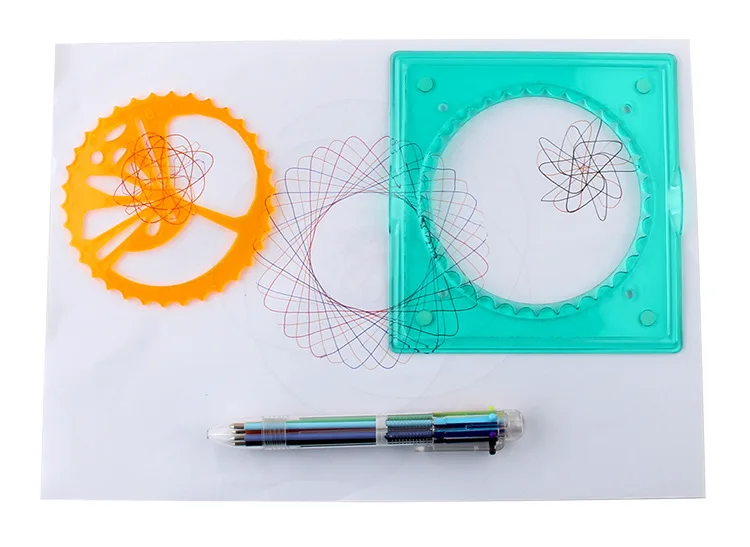 Spirograph игрушки для рисования, набор блокировочных шестеренок и колес, аксессуары для рисования, креативная развивающая игрушка для детей, художественная живопись